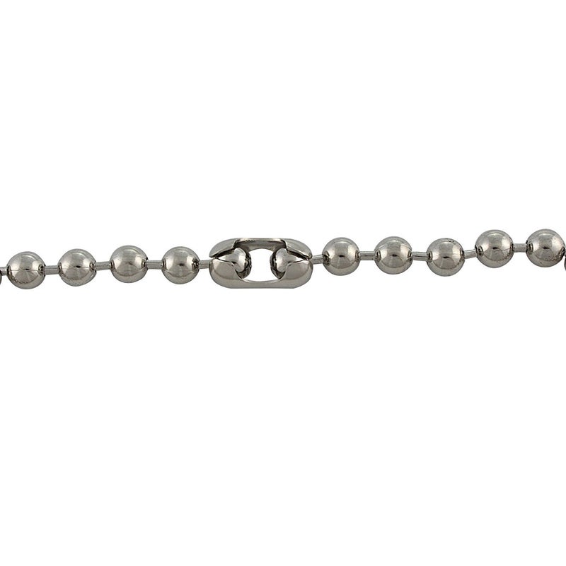 DragonWeave 9.5mm Extra Large Silver Steel Ball Chain Mens Necklace with Extra Durable Color Protect Finish - 16 inches - Image 3